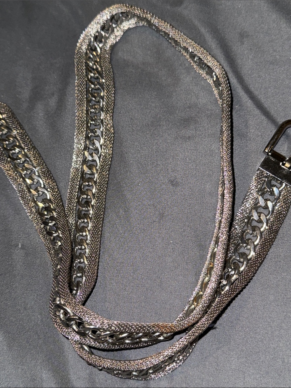 Ladies Sparkling Silver Belt